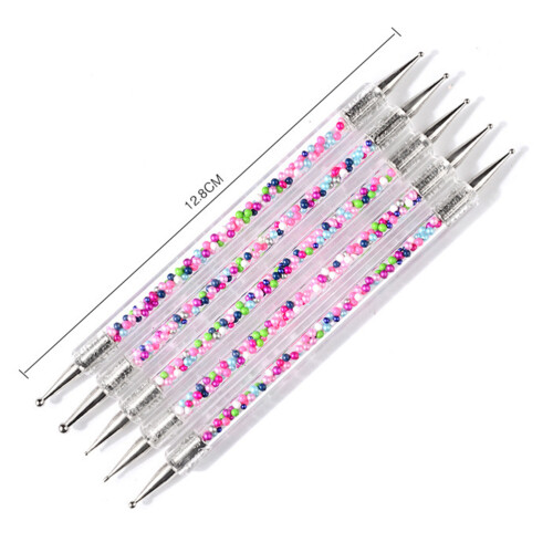 5 Pcs Dotting Tool Nail Art Pen Manicure Tools Rhinestones Picker 1