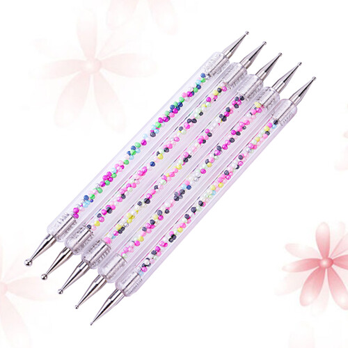 5 Pcs Dotting Tool Nail Art Pen Manicure Tools Rhinestones Picker