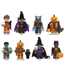 8pcs Halloween series Witch Pumpkin Horror Minifigures Kids Toys Gifts
