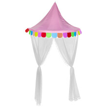 Pink Hanging Tent for Kids Indoor Dome Shape Child Play Tent