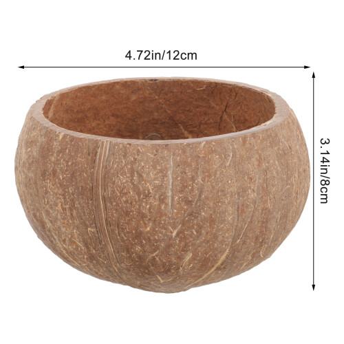 Bunny Bowls For Rabbits Brown Coconut Shell 1pcs 2