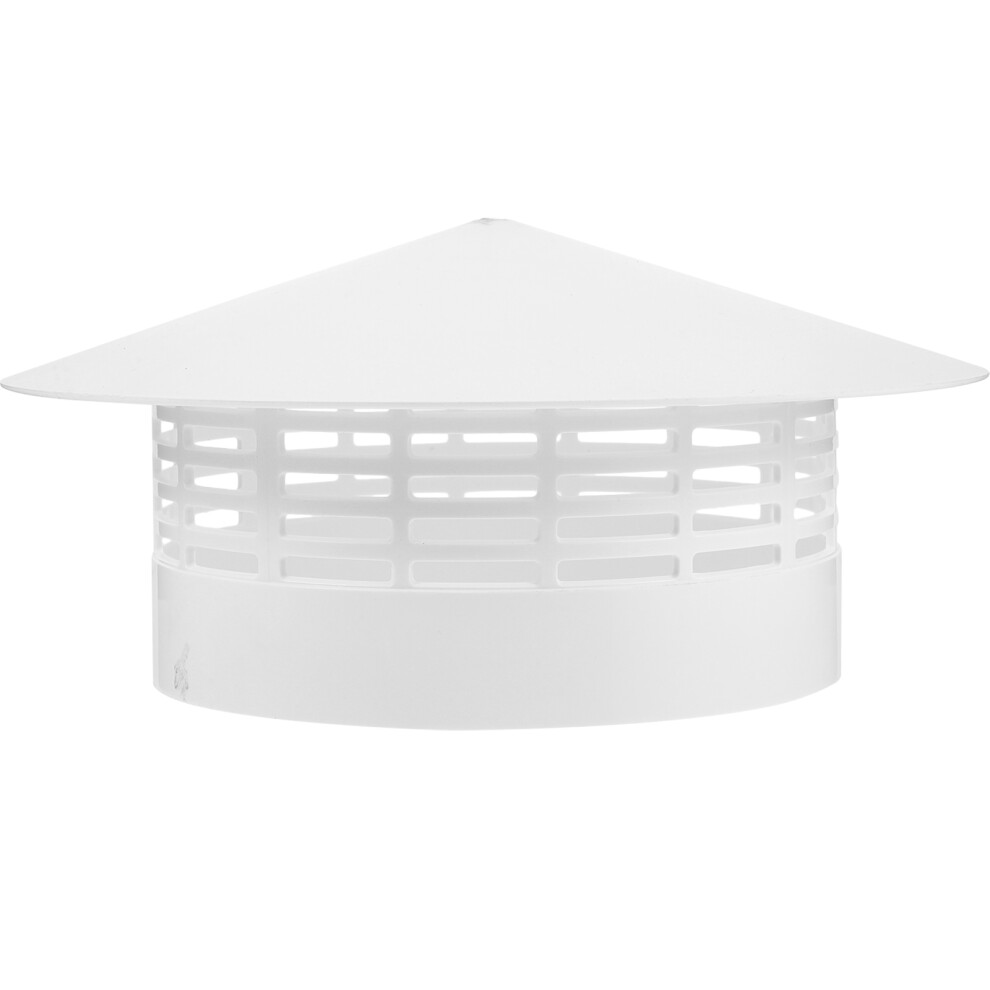 Durable White Pvc Chimney Cap Roof Vent Rain Protector For Home 3122932794011