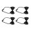 4Pièces Noeuds Ajustables Noir Accessoire Confortable 7