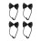 4Pièces Noeuds Ajustables Noir Accessoire Confortable 9