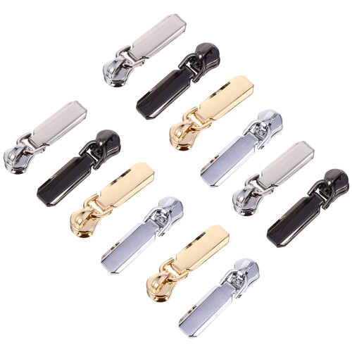 12 Pcs Zipper Slider Replacement Pull Puller Coat Universal Head 2