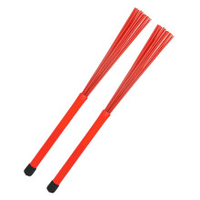 1 Pair Red Retractable Drum Brush For Jazz Drum