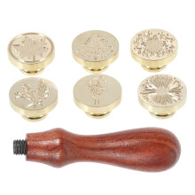 7pcs Sealing Wax Wooden 3d Envelope