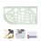 6pcs Drawing Template Ruler Stencil Measuring Tool Drawing Curve Ruler 9