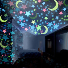 100PC Kids Bedroom Fluorescent In The Dark Wall Stickers Flye255942