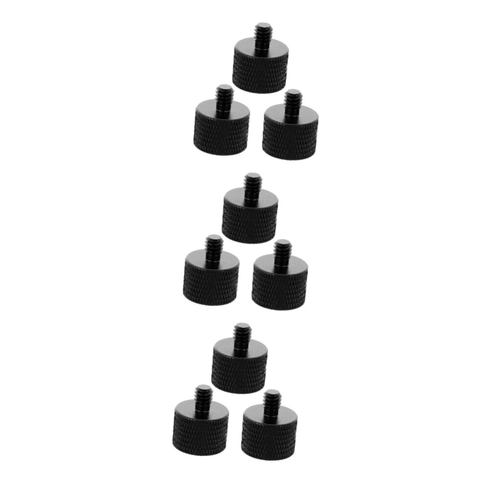 Screw Camera Adapter Microphone Adapter For Tripods, Aluminium Alloy, Pack Of 9, 1.8X1.8x2.1cm Black 6947110823867