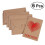 6 Pcs Handmade Vintage Kraft Heart Greeting Stitching 4