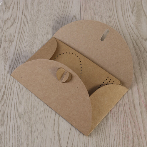6 Pcs Handmade Vintage Kraft Heart Greeting Stitching 2