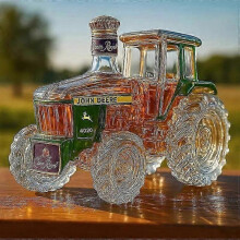 (Green Tractor)New Whiskey Glass Decanter, Halloween Fun Whiskey Bottle, Home Bar Decoration Gift Whiskey Decanter Set