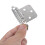 10 Pcs Kitchen Cabinet Hinge 7.00x4.50x2.00cm Silver 6
