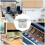 10 Pcs Kitchen Cabinet Hinge 7.00x4.50x2.00cm Silver 8
