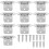 10 Pcs Kitchen Cabinet Hinge 7.00x4.50x2.00cm Silver 1