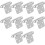 10 Pcs Kitchen Cabinet Hinge 7.00x4.50x2.00cm Silver 10