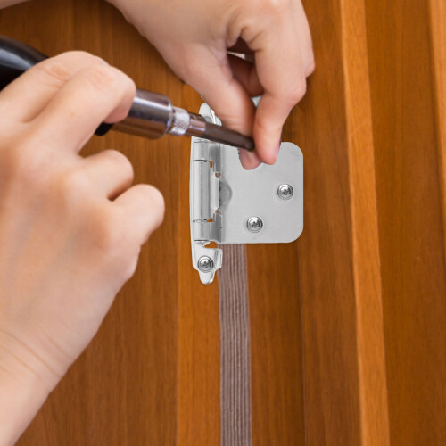 10 Pcs Kitchen Cabinet Hinge 7.00x4.50x2.00cm Silver 2