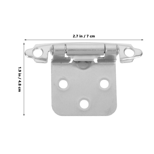 10 Pcs Kitchen Cabinet Hinge 7.00x4.50x2.00cm Silver 1