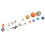 Astronaut Space Figurine Planets Playset with 9