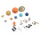 Astronaut Space Figurine Planets Playset with 8