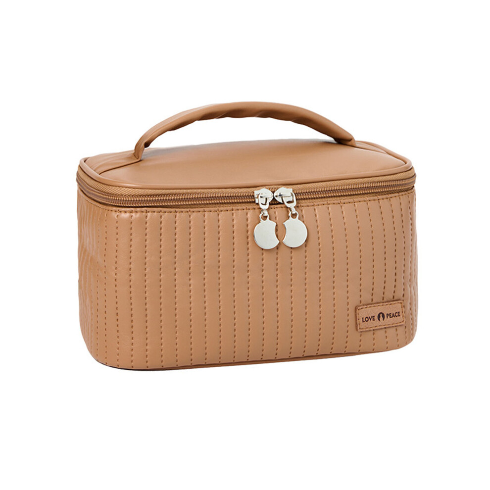 PU Open Lid Cake Shape Make Up Bag Cosmetic