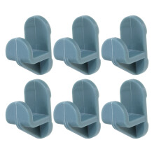 6 Pcs Commercial Refrigerators Parts Freezer Shelf Clip Grey