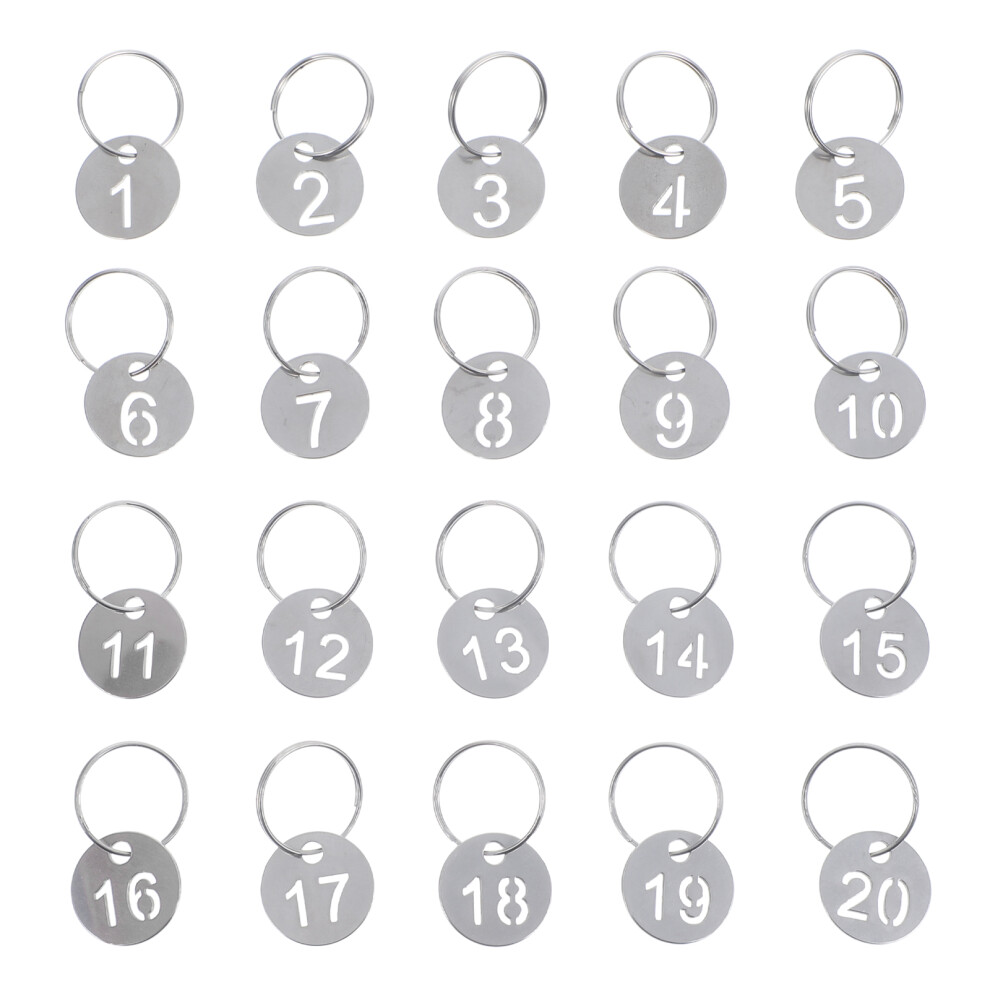 100 Pcs Numbered 1-20 Tags Key Label Tags Key Classification Tags For 3123312451173