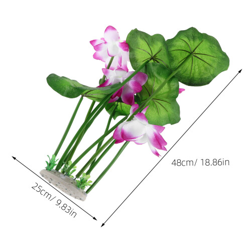Purple Artificial Aquarium Plants Plastic Fish Tank Decoration 2