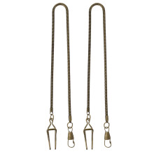 2 Pcs Vintage Pocket Watches Clasp Buckle Waistcoat Chain For Men