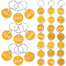 30 Pcs Gold Locker Number Tags Digital Key Office