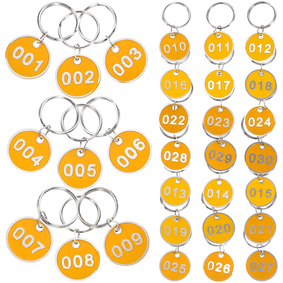 30 Pcs Gold Locker Number Tags Digital Key Office 3123312474363