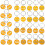 30 Pcs Gold Locker Number Tags Digital Key Office 4