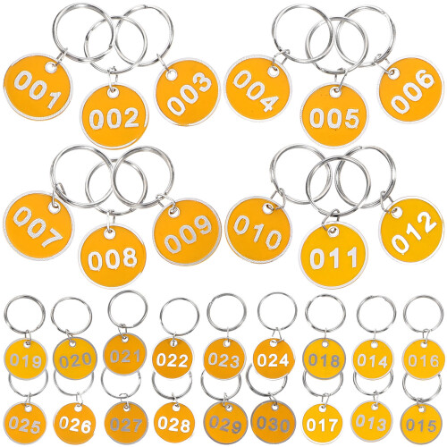 30 Pcs Gold Locker Number Tags Digital Key Office 2