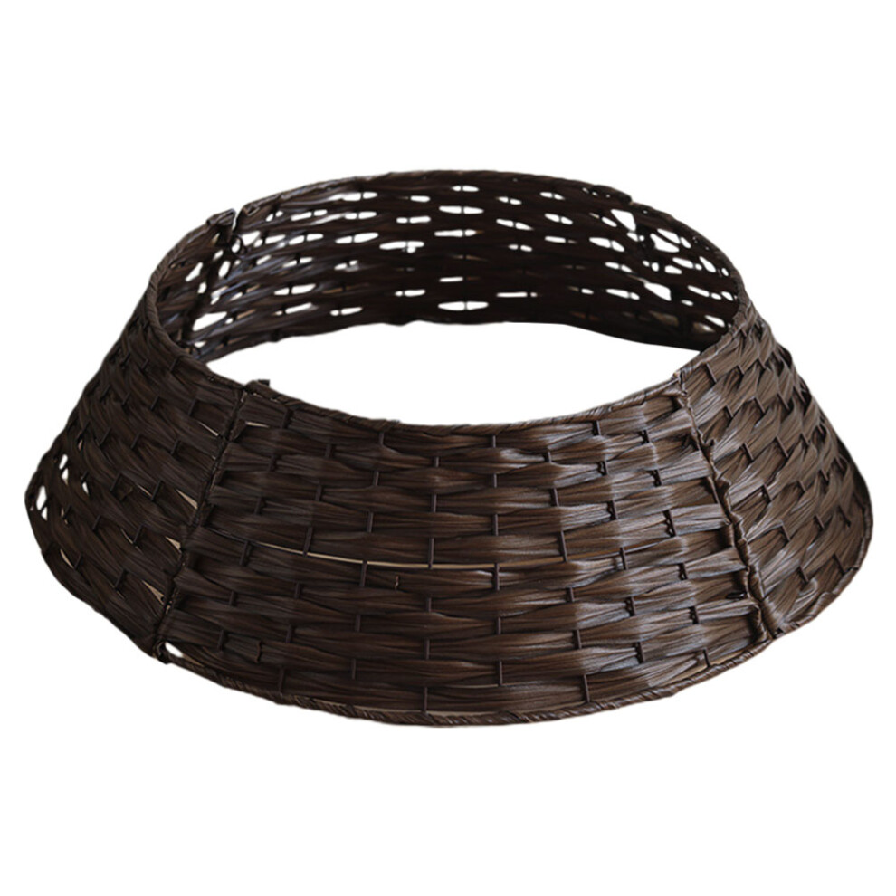 1set Christmas Tree Skirt In Coffee Plastic For Decor-image-OPC-PK7N759-NEW