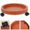 1Pc Movable Plastic Plant Pot Tray With Wheels Round Shape 4