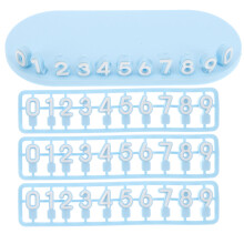 Parking Number Plate Sky-Blue 1pcs 5.8x2.6x0.8in