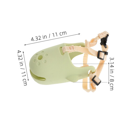 Muzzle For Muzzle Light Green Prevents Biting For Corgi 1pcs 1