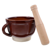 Garlic Press Rocker Chopper Wooden Grinders Simple Kitchen Utensils
