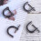D Ring Zinc Alloy 10pcs 0.2x0.8x0.9in 9