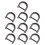 D Ring Zinc Alloy 10pcs 0.2x0.8x0.9in 4