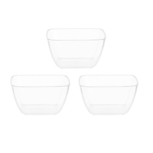 Clear Plastic Bowl Salad Bowl Plastic Household Users 5pcs 1