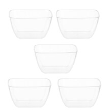 Clear Plastic Bowl Salad Bowl Plastic Household Users 5pcs