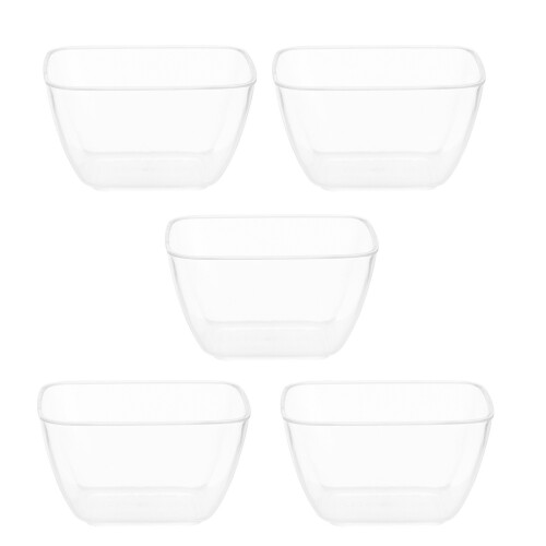 Clear Plastic Bowl Salad Bowl Plastic Household Users 5pcs