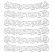 Raindrops White Trim Ribbon For Costume And Diy Decorative Use 6pcs
