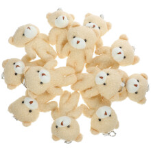 12Stk Niedliche Anhänger Beige Plüsch Für DIY Schlüsselanhänger