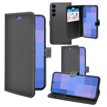(Black) Case For Samsung Galaxy S25 FE Wallet Flip Cover