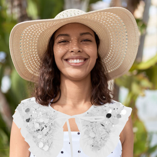 Detachable Collars For Women Polyester White 1pcs 2