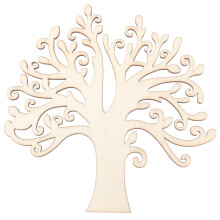 2 Pack Tree Decorations Wood Craft Embellishments Unfinished Wooden