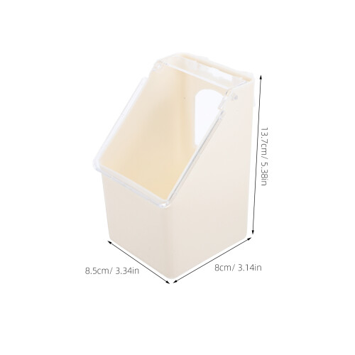 Hanging Feed Tray Pigeon Feeder Plastic Beige Feeding Aviary 1